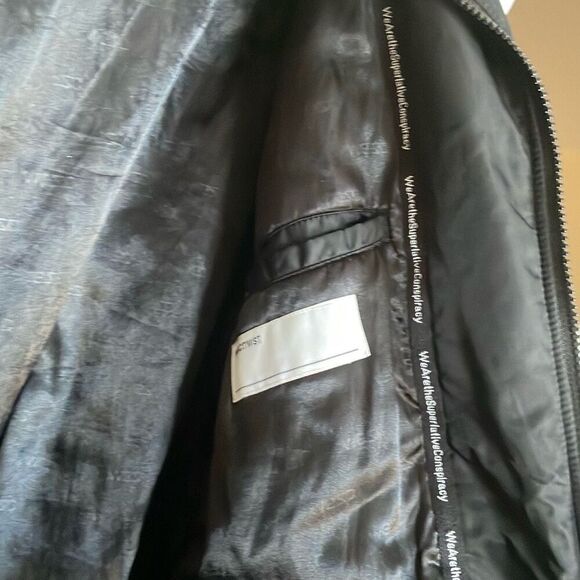 Flawed we are the superlative conspiracy Willie varsity bomber men’s jacket - Picture 14 of 16